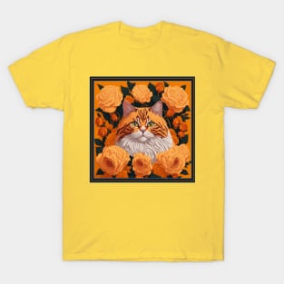 Ragamuffin cat. Style vector (yellow version ragamuffin cat) T-Shirt